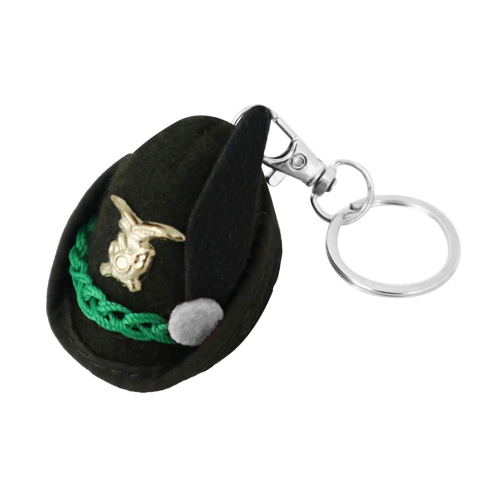 PORTACHIAVI CAPPELLO ALPINO IN FELTRO CON NAPPINA BIANCO