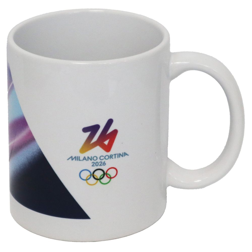 TAZZA MUG CERAMICA DIA 8 CM OLYMPIC LOOK ROSSO SU FONDO BIANCO