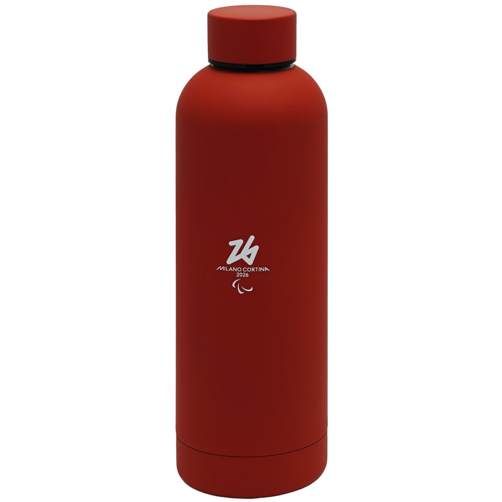 BORRACCIA TERMICA BORDEAUX IN ACCIAIO 500 ML PARALYMPIC EMBLEMA LOGO