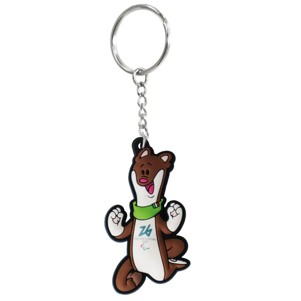 PORTACHIAVI PVC MORBIDO SAGOMATO PARALYMPIC MASCOT MILO COLORATO