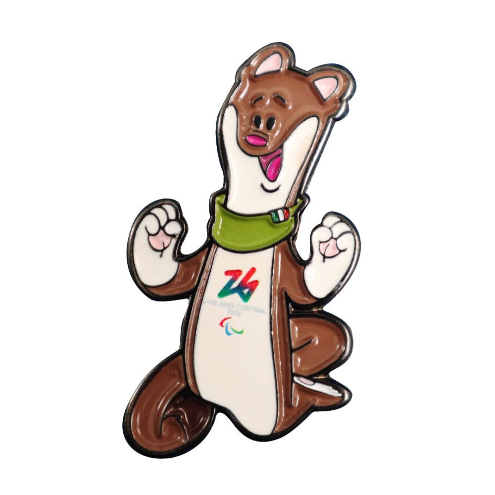 MAGNETE SMALTATO SAGOMATO H 48 MM PARALYMPIC MASCOT MILO COLORATO