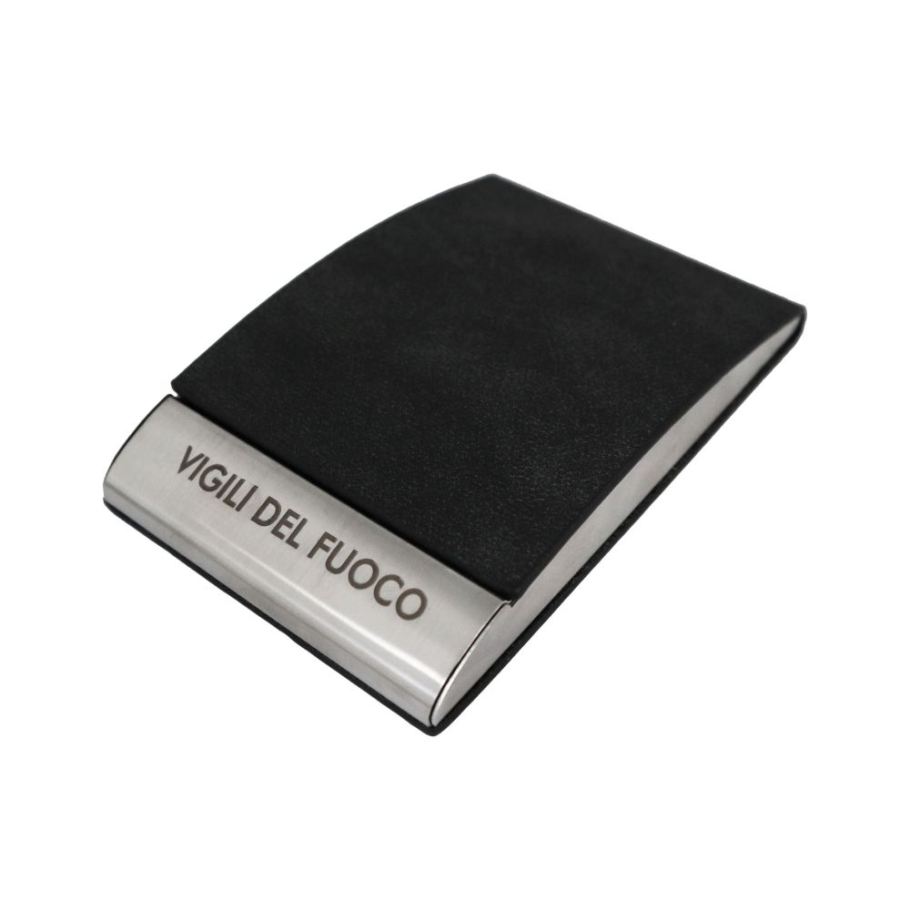 PORTABIGLIETTI DA VISITA CURVO CHIUSURA MAGNETICA VIGILI DEL FUOCO