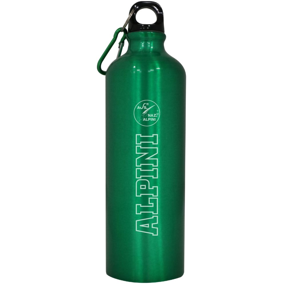 BORRACCIA IN ALLUMINIO 750 ML VERDE CON LOGO ANA E SCRITTA ALPINI