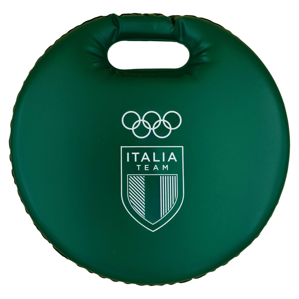 CUSCINO DA NEVE IMBOTTITO VERDE DIA 29CM OLYMPIC+ITALIA TEAM EMBLEMA MON
