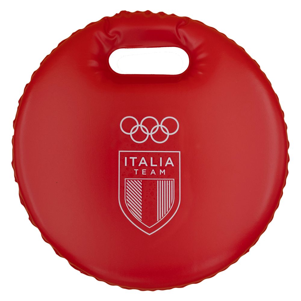 CUSCINO DA NEVE IMBOTTITO ROSSO DIA 29CM OLYMPIC+ITALIA TEAM EMBLEMA MON