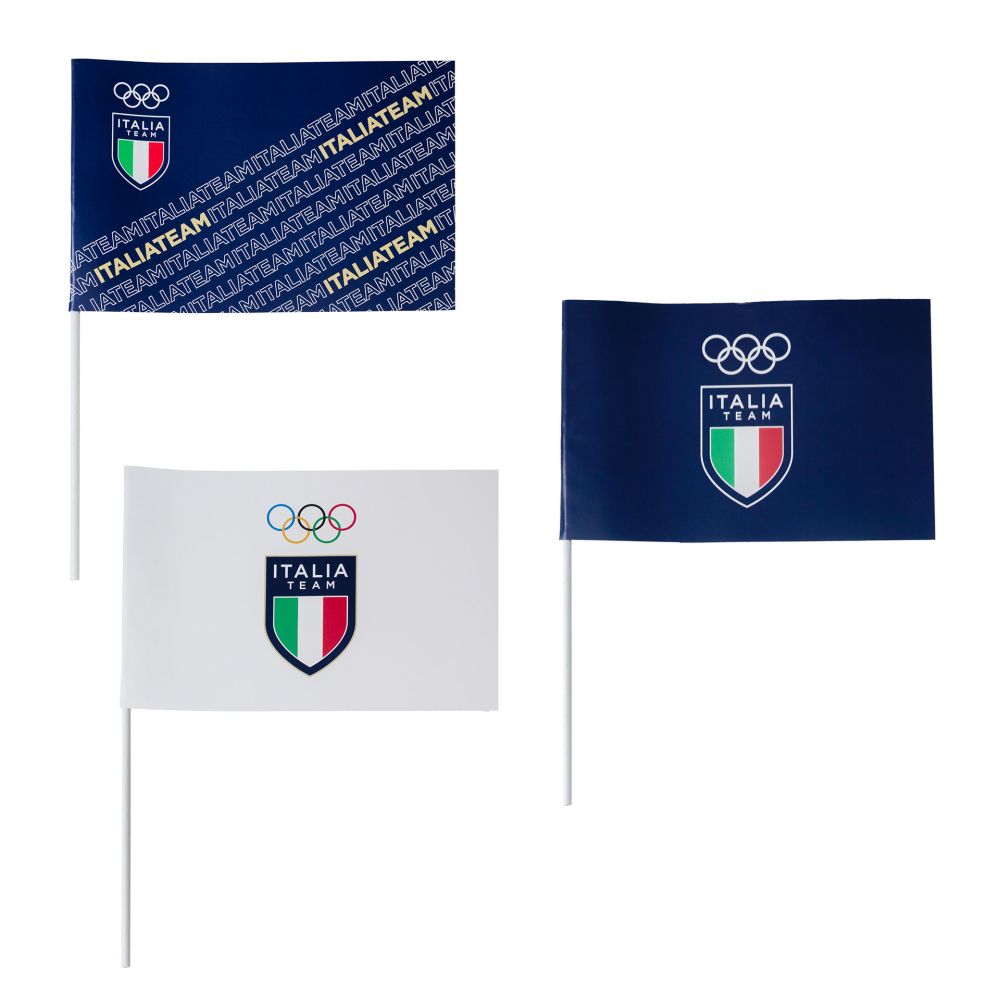 KIT 3 BANDIERINE IN CARTA 30X20CM 1 FONDO BIANCO 1 FONDO BLU E 1 FONDO B