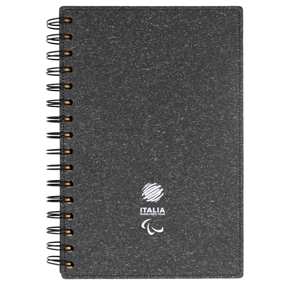 NOTEBOOK COPERTINA RIGIDA 160PAG. A RIGHE CARTA RICICLATA F.TO A5 PARALY