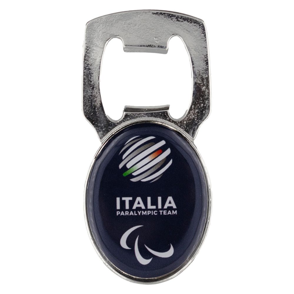 APRIBOTTIGLIE METALLO STAMPATO OVALE PARALYMPIC+ITALIA PARALYMPIC TEAM E