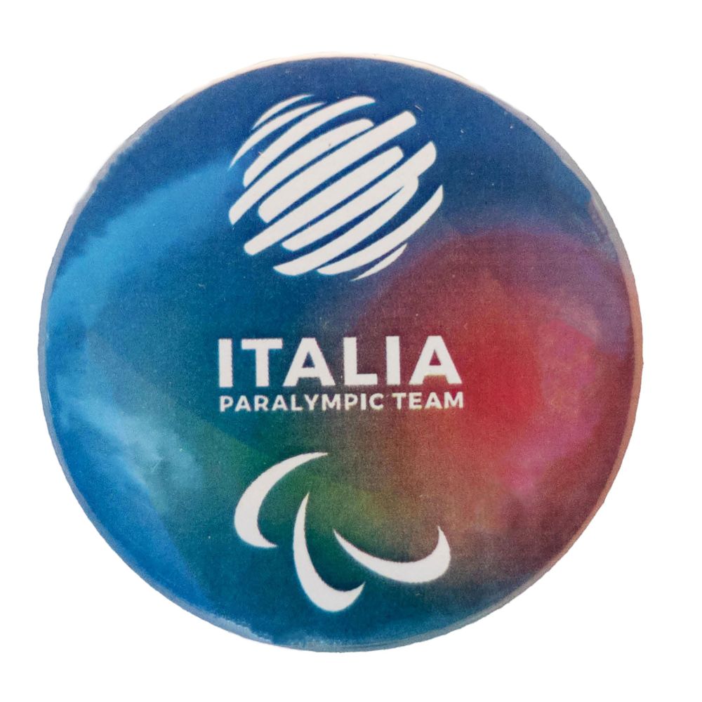 MAGNETE STAMPATO DIA 50 MM PARALYMPIC+ITALIA PARALYMPIC TEAM EMBLEMA BIA