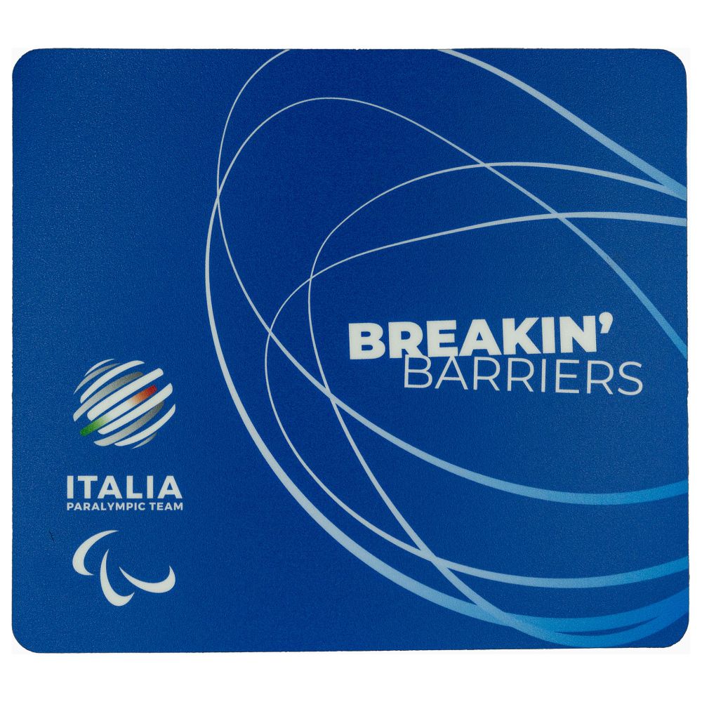 MOUSEPAD RETTANGOLARE BLU DIM. 23X20,5 PARALYMPIC+ITALIA PARALYMPIC TEAM