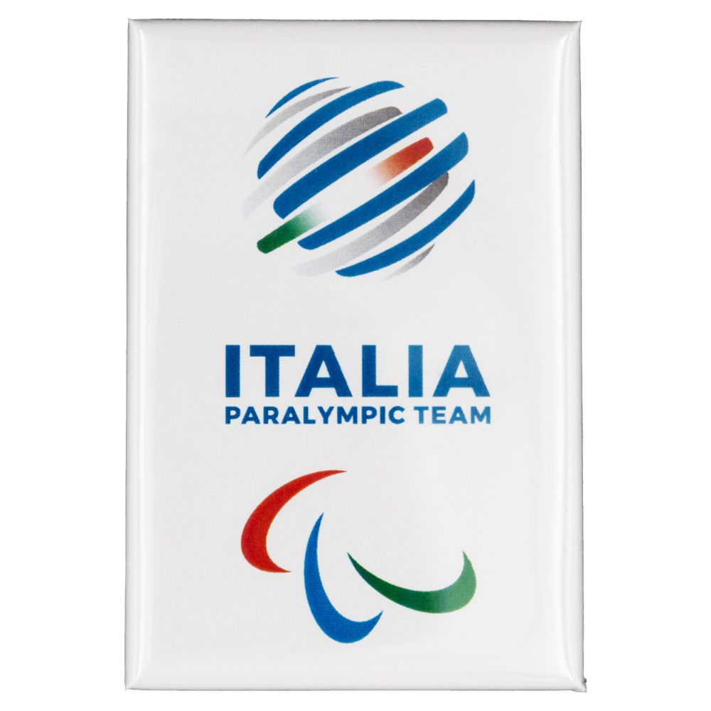 MAGNETE STAMPATO 78X53MM PARALYMPIC+ITALIA PARALYMPIC TEAM EMBLEMA COLOR