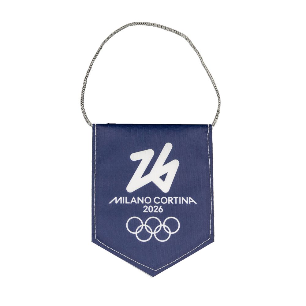 GAGLIARDETTO PENTAGONALE MIS. 9X11 BIFACCIALE FONDI BLU/TEXTURE SIGN OLY