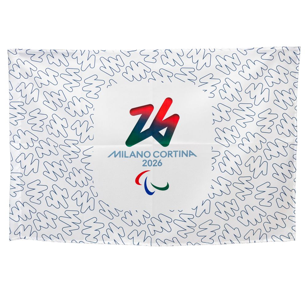 BANDIERA IN POLIESTERE 150X100CM SENZA ASTA FONDO SIGN PARALYMPIC EMBLEM