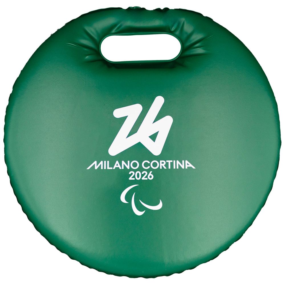 CUSCINO DA NEVE IMPERMEABILE IMBOTTITO VERDE DIA 29CM PARALYMPIC EMBLEMA