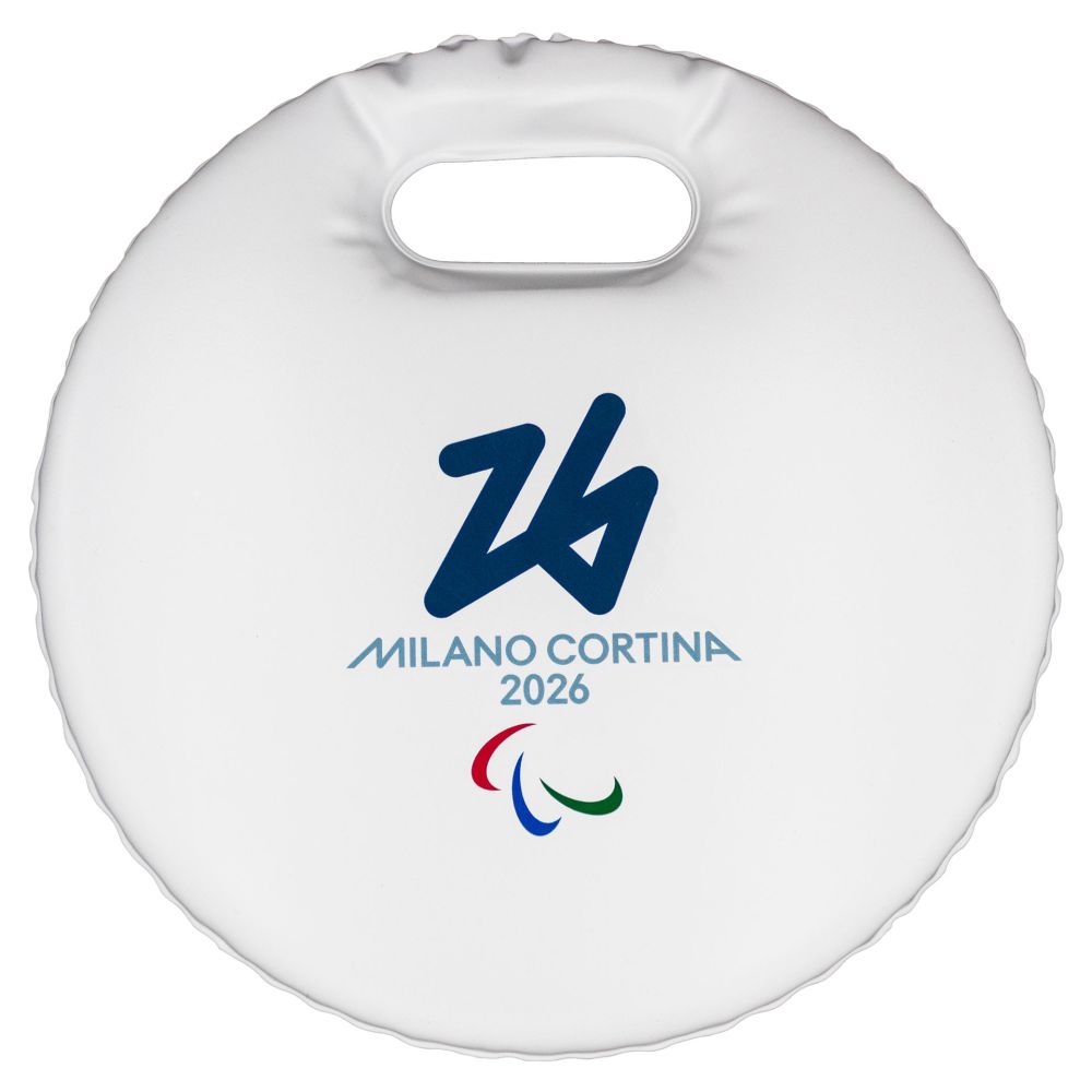 CUSCINO DA NEVE IMPERMEABILE IMBOTTITO BIANCO DIA 29CM PARALYMPIC EMBLEM