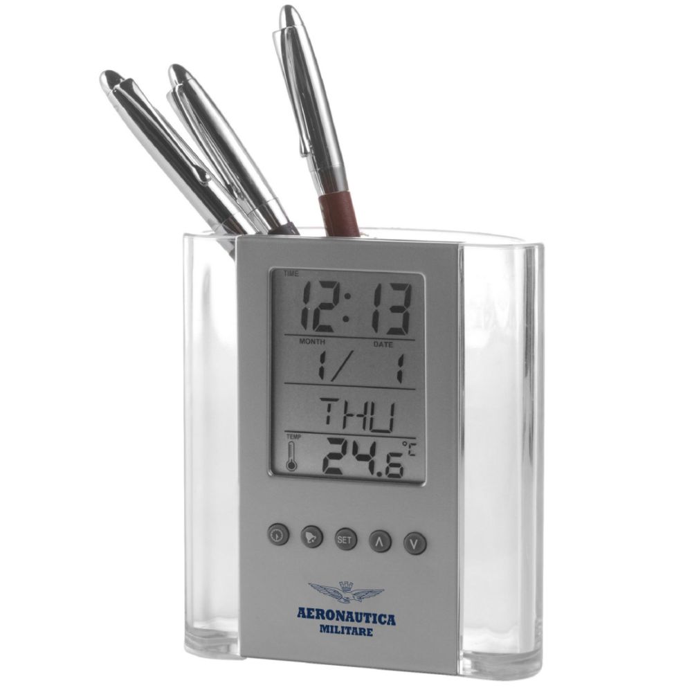 PORTAPENNE CON OROLOGIO