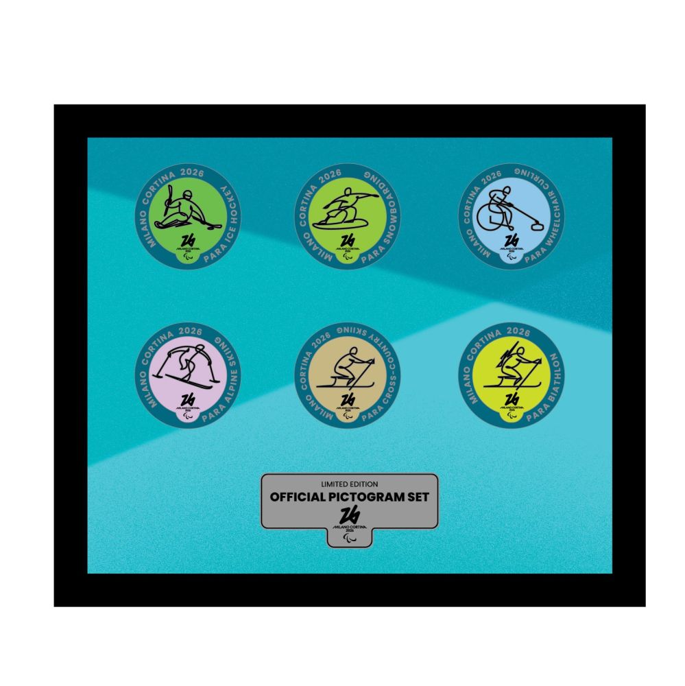 MC26 PARALYMPIC PICTOGRAM SET -7DESIGNS METAL PIN FRAME SET 203MM X 171M