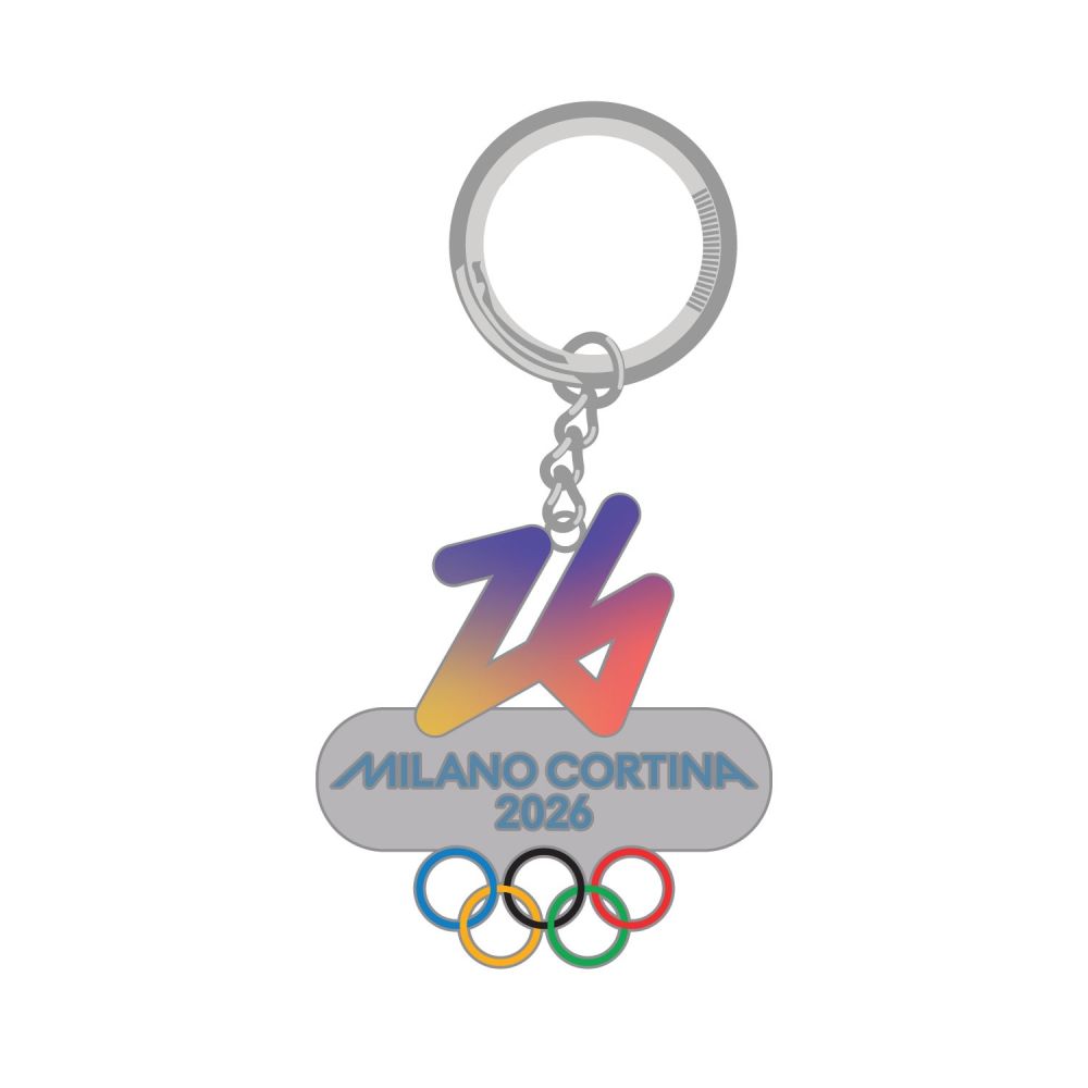 MILANO CORTINA 26 OLYMPIC EMBLEM KEY CHAIN 43MM X 45MM
