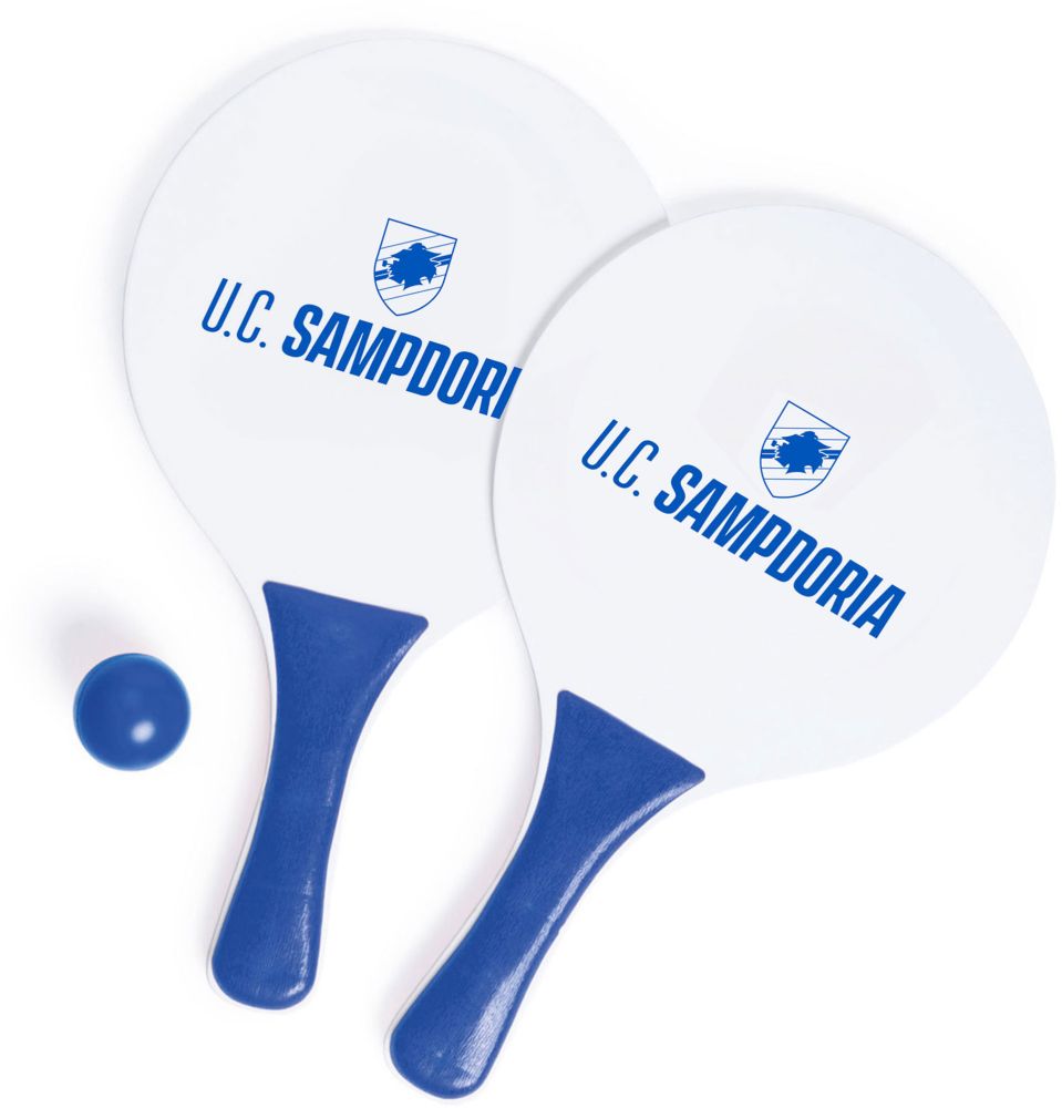 SET 2 RACCHETTONI IN LEGNO CON PALLINA IN PLASTICA MISURE 33X19 CM PERSO