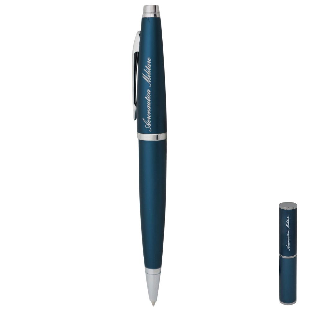 PENNA A SFERA IN METALLO A.M.IN ASTUCCIO TUBOLARE 