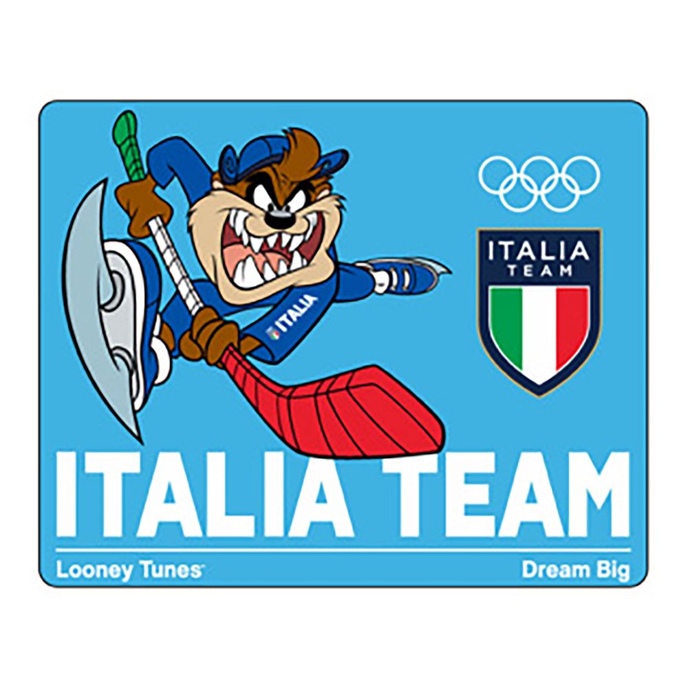 LT MC26 ITALIA TEAM TAZ HOCKEY PLAYER MAGNET