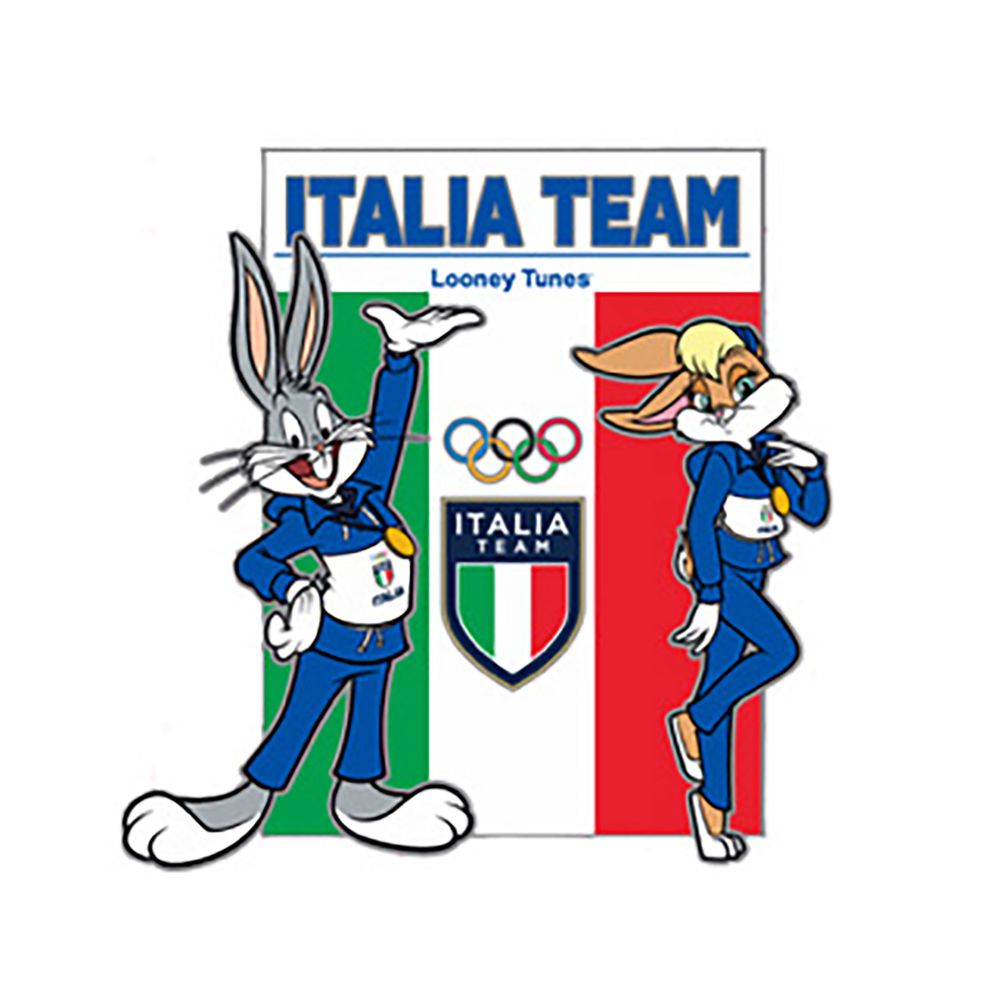 LT MC26ITALIA TEAM BUGS & LOLA FLAG LAPEL PIN