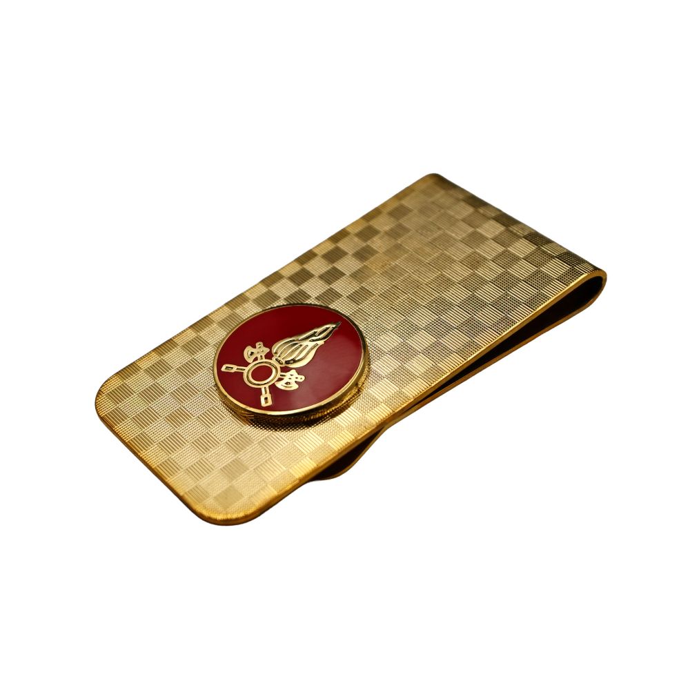 FERMASOLDI IN METALLO E SMALTO LOGO TONDO VIGILI DEL FUOCO