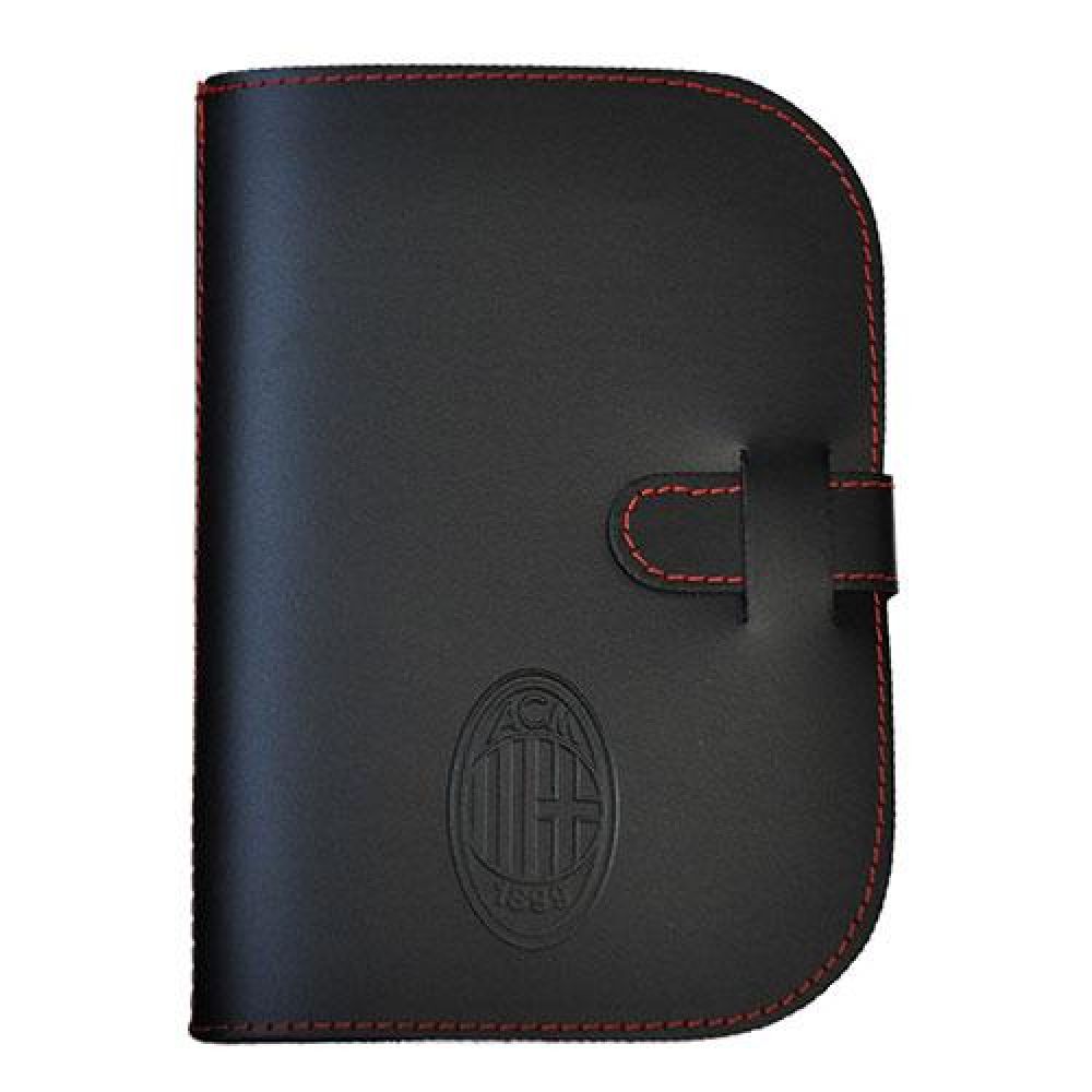 NOTES IN ECOPELLE NERA MILAN 17X12 CM FOGLI COLOR AVORIO