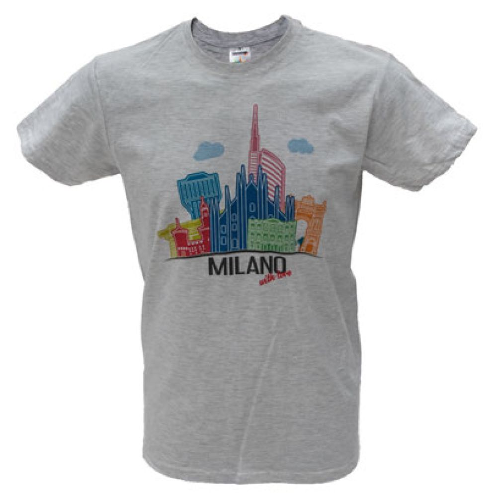 T-SHIRT UOMO  IN COTONE GRIGIA PERSONALIZZATA