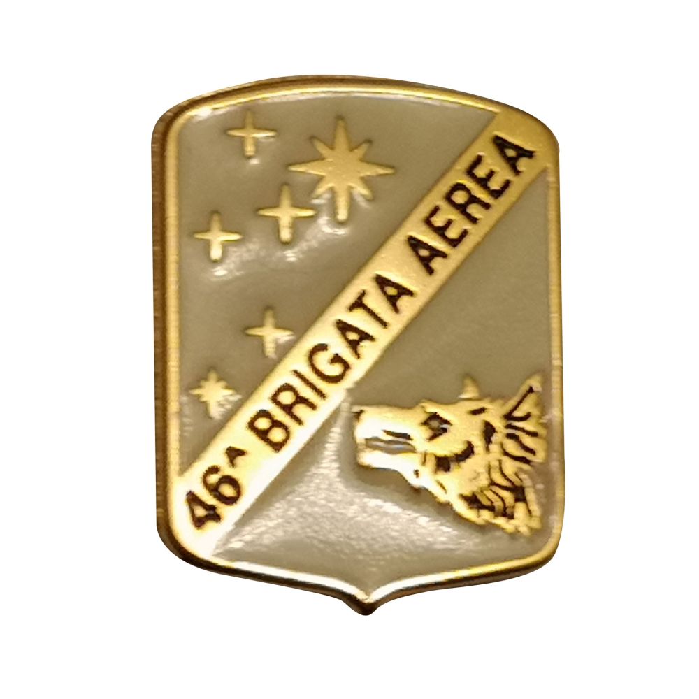 DISTINTIVO DA CAMICIA 23X31MM IN METALLO 46 BRIGATA AEREA
