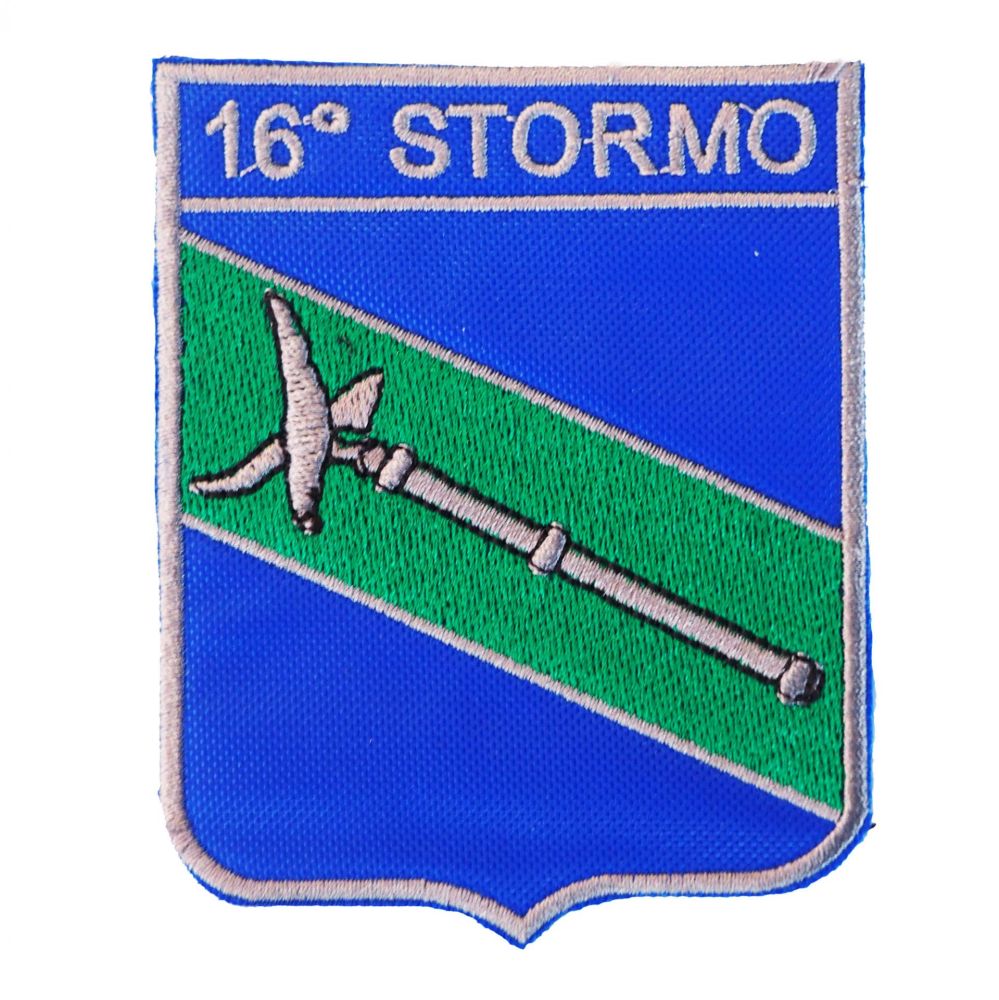 PATCH DISTINTIVO RICAMATA DA CUCIRE 70X90 MM 16 STORMO