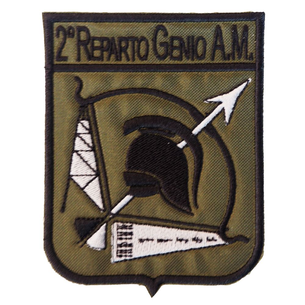 PATCH DISTINTIVO RICAMATO CON VELCRO 70X90 MM 2 REPARTO GENIO AM