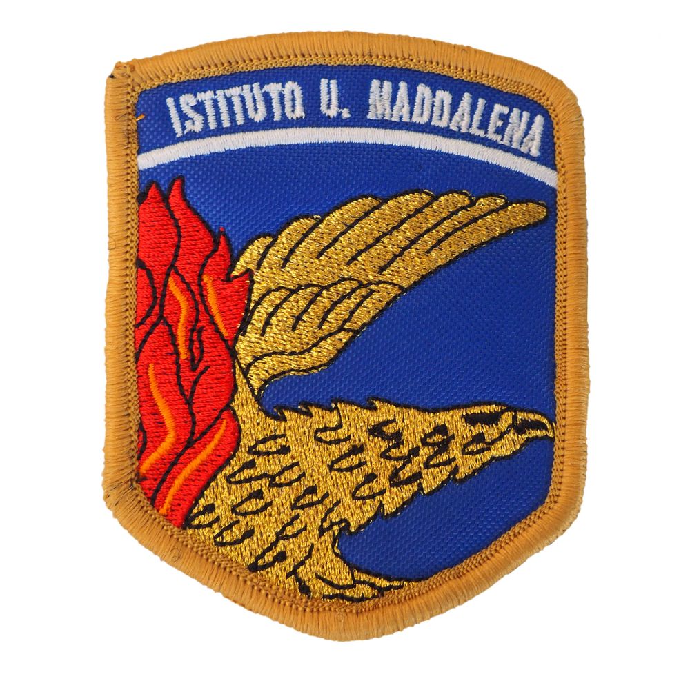 PATCH DISTINTIVO RICAMATO CON VELCRO 70X90 MM ISTITUTO UMBERTO MADDALENA