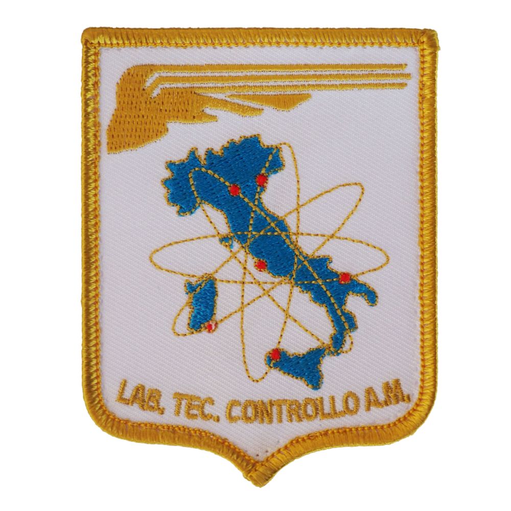 PATCH DISTINTIVO RICAMATO CON VELCRO 70X90 MM LABORATORIO TECNICO CONTRO