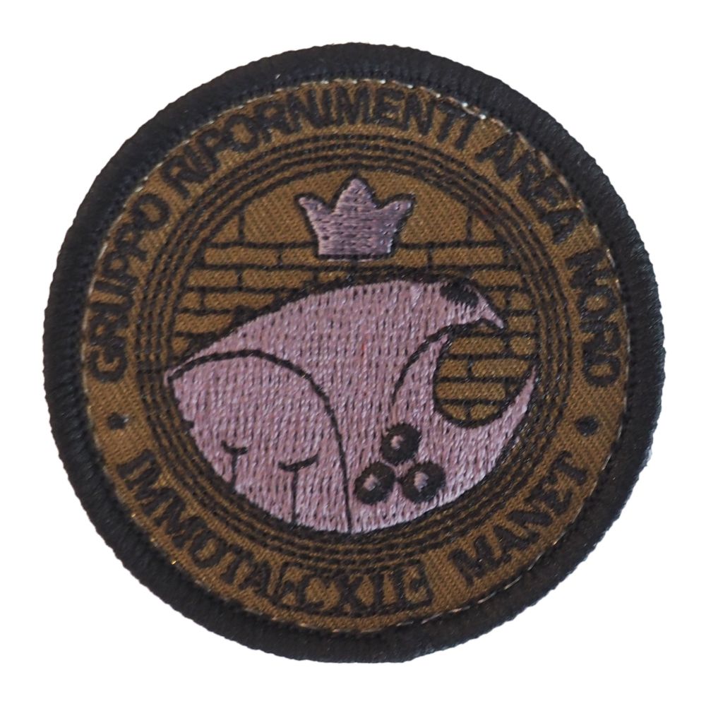 PATCH DISTINTIVO BASSA VISIBILITA RICAMATO CON VELCRO Dia 60 MM GRUPPO R