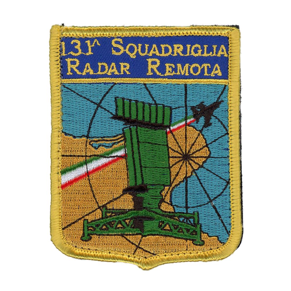PATCH DISTINTIVO RICAMATO CON VELCRO 70X90MM 131 SQUADRIGLIA RADAR REMOT
