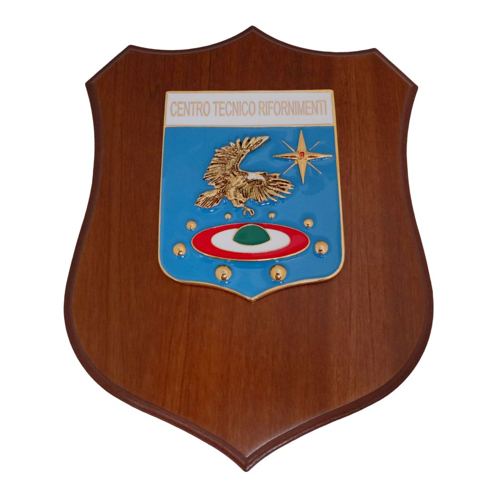CREST IN METALLO SMALTATO BASE LEGNO CL3 22,50 X 17,50 CENTRO TECNICO RI