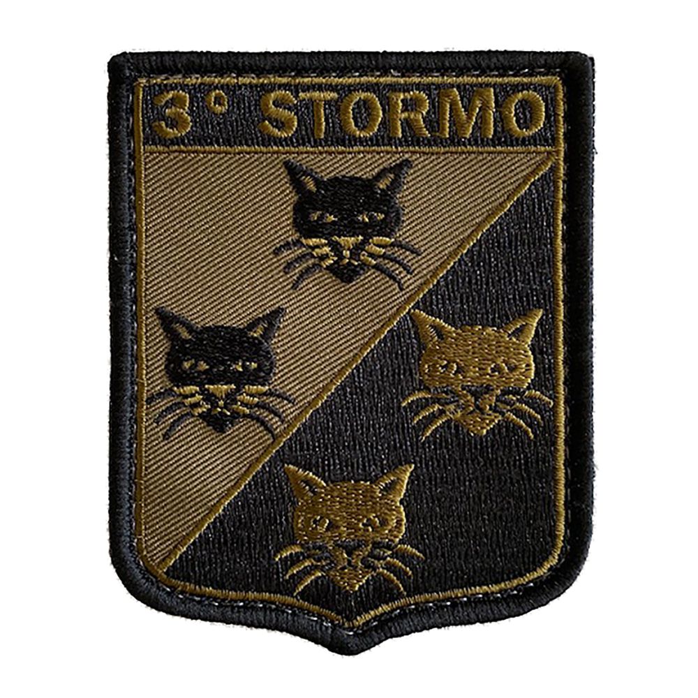 PATCH DISTINTIVO BASSA VISIBILITA RICAMATA CON VELCRO 90X70 MM 3? STORMO