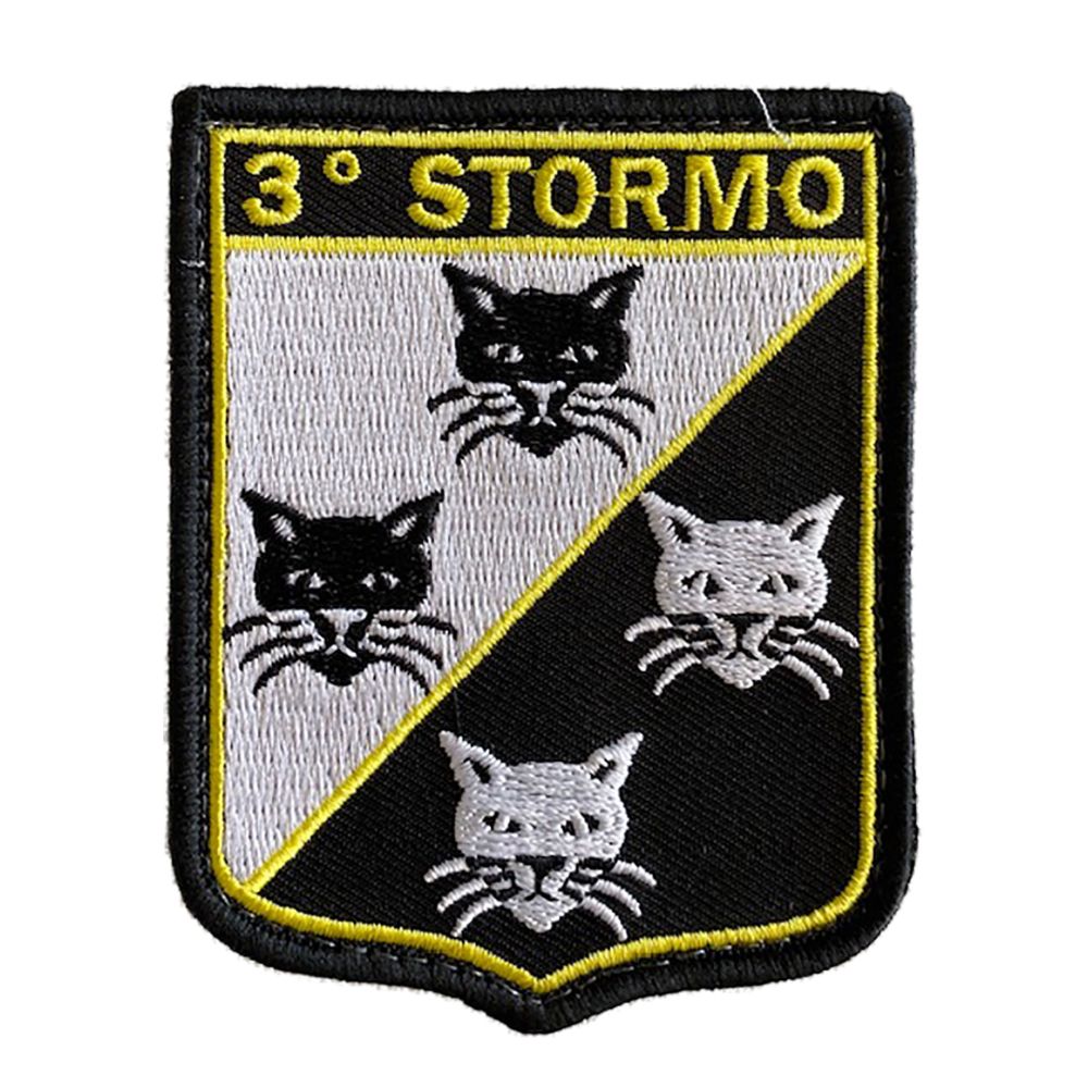 PATCH DISTINTIVO RICAMATO CON VELCRO 90X70 MM 3? STORMO