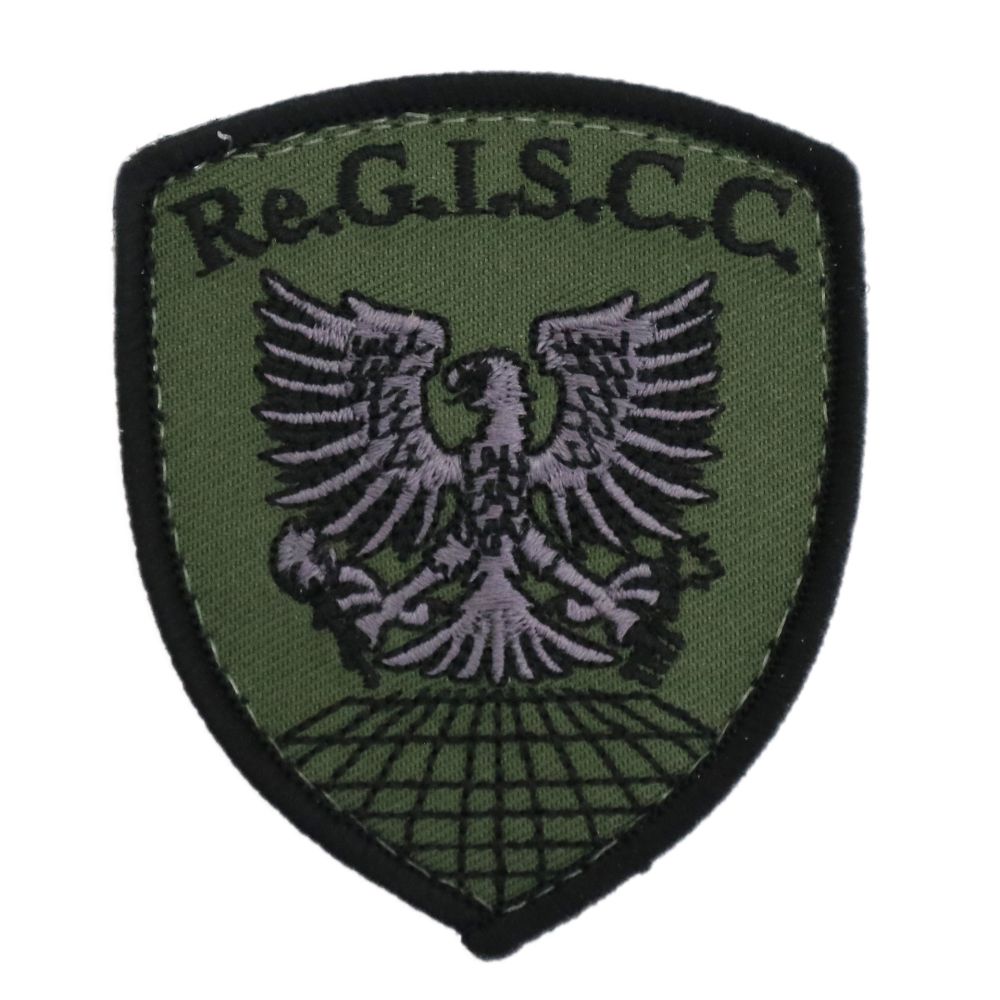 PATCH DISTINTIVO RICAMATO CON VELCRO 60X70MM REGIS AM BASSA VISIBILITA'