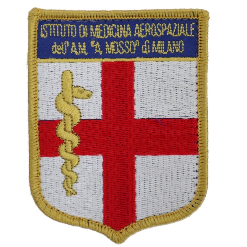 PATCH DISTINTIVO RICAMATO CON VELCRO 90X70 MM ISMA MOSSO MILANO