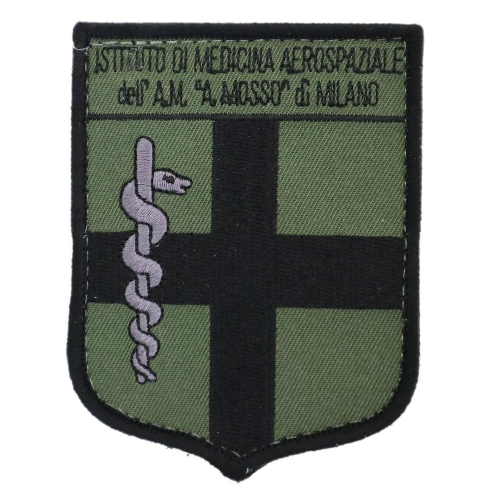 PATCH DISTINTIVO RICAMATO CON VELCRO 70X90MM ISMA MOSSO BASSA VISIBILITA