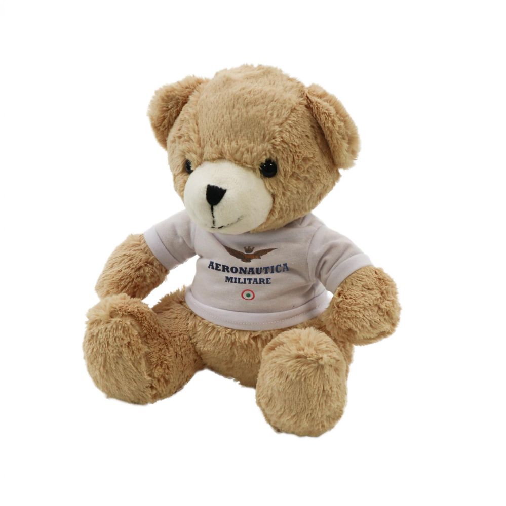 ORSETTO DI PELUCHE H 17 CM T-SHIRT BIANCA AERONAUTICA MILITARE
