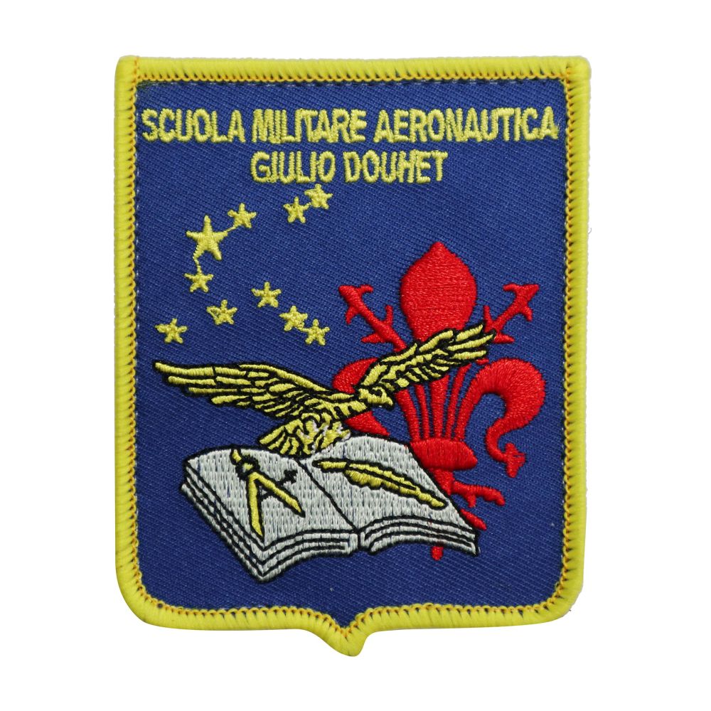 PATCH DISTINTIVO RICAMATA TERMOADESIVE 90X70MM SCUOLA MILITARE AM DOUHET