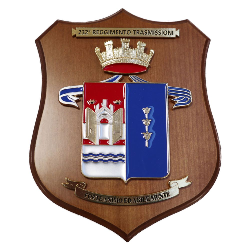 CREST IN METALLO SMALTATO LEGNO CL3 22 X 17 CM 232 RGT TRASMISSIONI