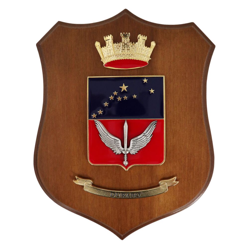 CREST IN METALLO SMALTATO LEGNO CL3 22 X 17 CM 3 RGT ELICOTTERI ALDEBRAN