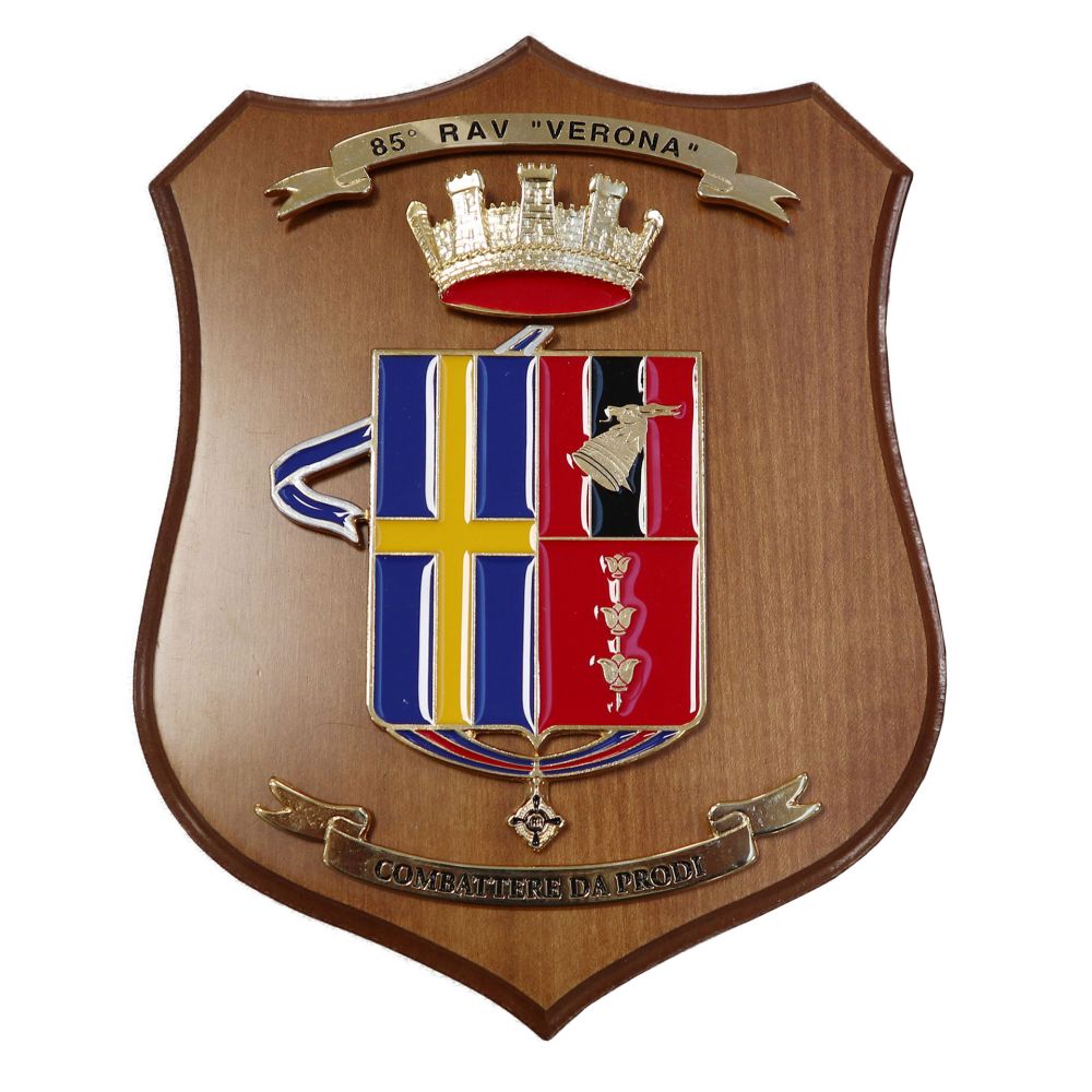 CREST IN METALLO SMALTATO LEGNO CL3 22 X 17 CM 85 RAV VERONA