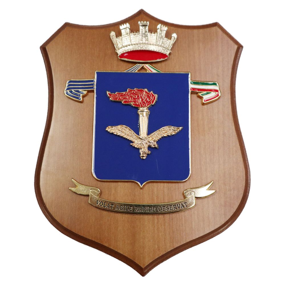 CREST IN METALLO SMALTATO LEGNO CL3 22 X 17 CM AVIAZIONE ESERCITO