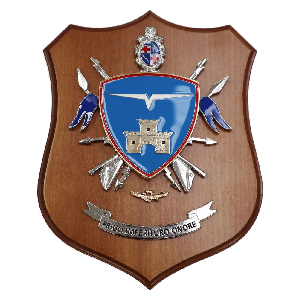 CREST IN METALLO SMALTATO LEGNO CL3 22 X 17 CM BRIGATA AEROM FRIULI