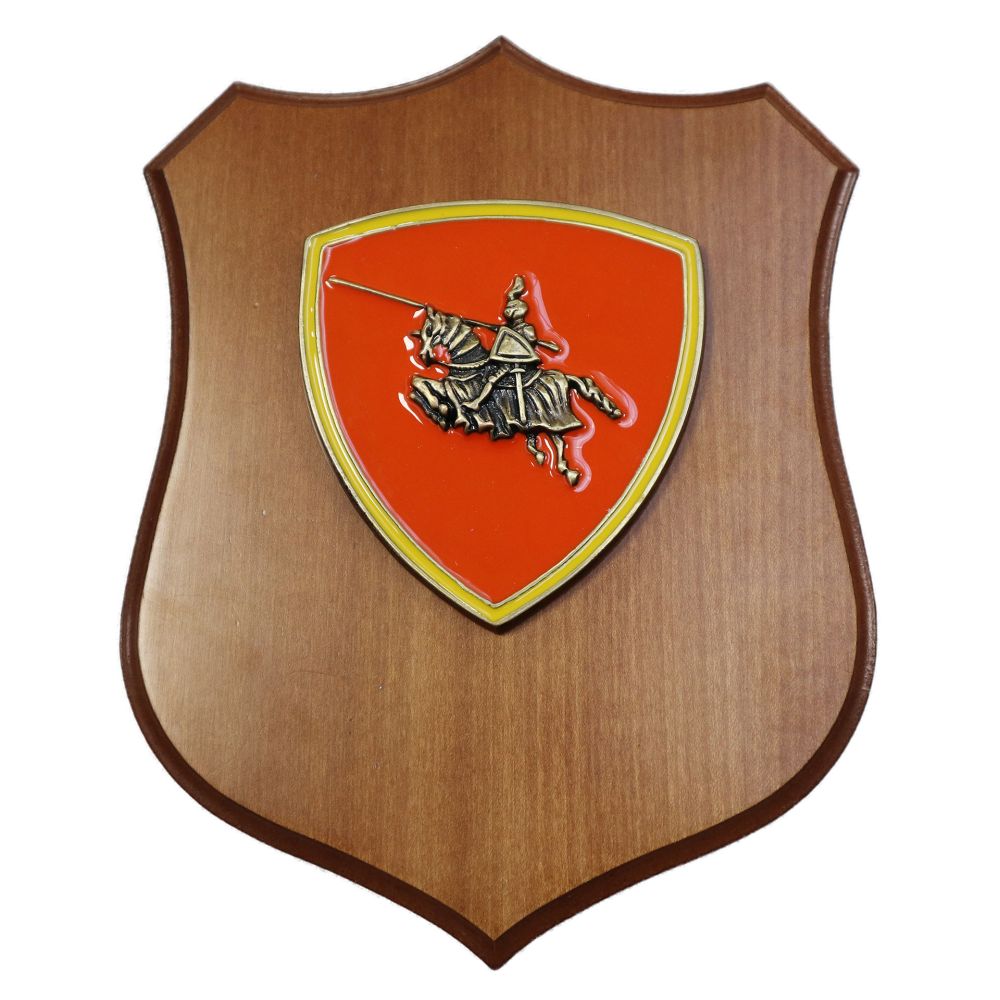 CREST IN METALLO SMALTATO LEGNO CL3 22 X 17 CM BRIG CAVALLERIA POZZUOLI